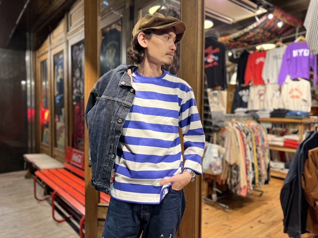 JUNKYSTYLE×BARBARIAN【12oz. 3/4 SLEEVE BORDER TEE】 | JUNKY