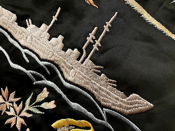 オベリスクObelisk インディアンスカル刺繍スタジャン牛革本革