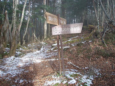 長沢背稜の分岐