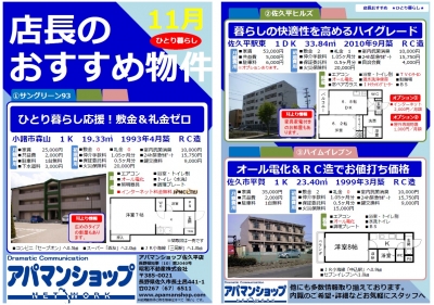 ひとりぐらし向け【賃貸11月号】