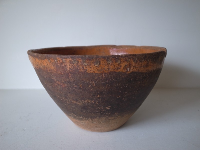 鉢□古い染付 青華 皿 巻物 扇 花唐草 平鉢 深皿 菓子