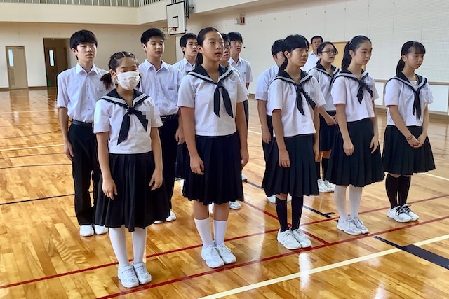 中学　朝礼 