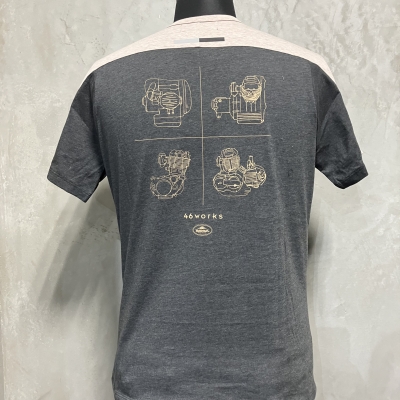 メ*2様 【2025年モデル品切れ】46worksフローTシャツ　XL 2025春夏モデル】46works フローTシャツを着てみました