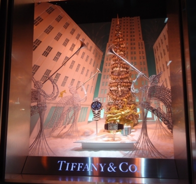 銀座 TIFFANY&Co. ティファニーのクリスマスディスプレイ