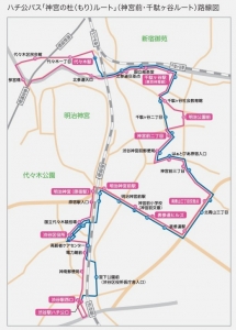 ハチ公バス　路線図