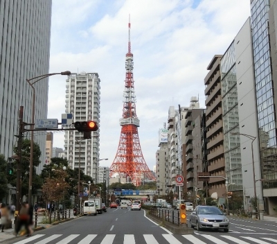 三田一丁目交差点から当東京タワー