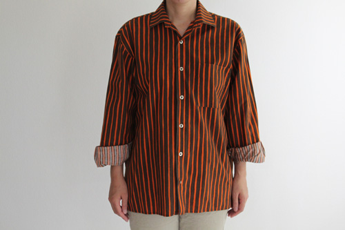 マリメッコMarimekko ヨカポイカシャツブラウン XS マリメッコのJOKAPOIKA(ヨカポイカ)シャツ販売します | 北欧雑貨 空の