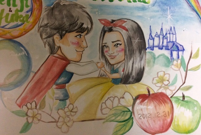 白雪姫の手書き似顔絵 ディズニープリンセス Hashimoのブログ