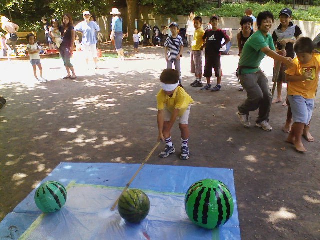 20090827スイカ割り
