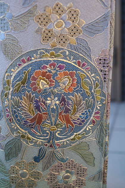 最安値 袷】すわとう刺繍附け下げと螺鈿箔袋帯 #kimono ちぇら | #着物 着物・浴衣