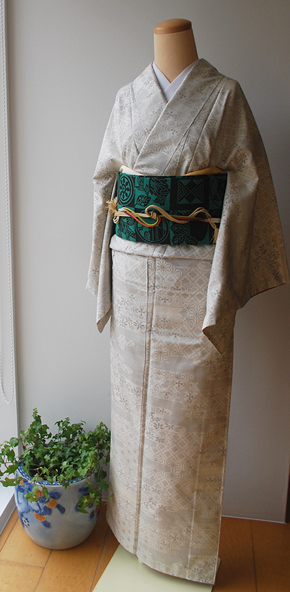 袷】白大島のトータルコーディネイト #着物 #kimono | ちぇらうなぼる