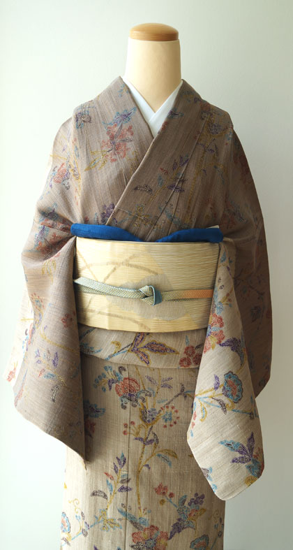 単衣】藍染 しょうざん生紬 たまるや七草着物店 | 京の名匠