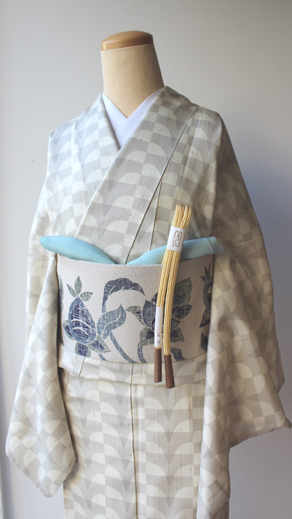 楽天市場】【新古品】 結城紬 袷 着物 二代目 川村久太郎 染め柄