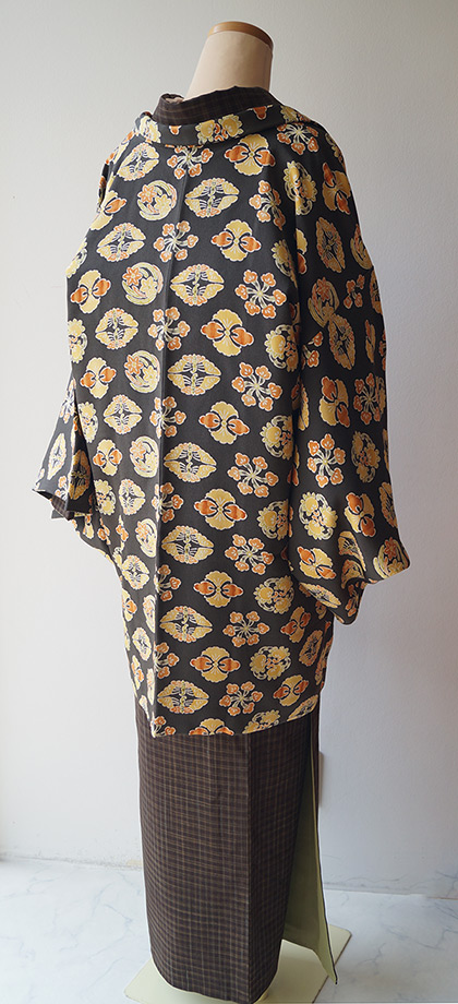 新品】万年黒 檳榔子染御紋付地 撃ち合い