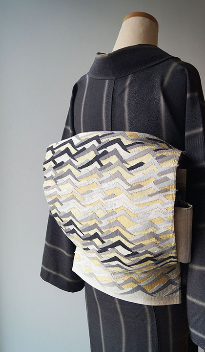 r*a様 伊勢木綿　小紋 江戸小紋着尺「寄せ小紋縞」(藍田 愛郎)｜ギャラリージャパン