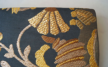 超豪華絢爛綺麗美品長さ427cm幅30.5cmベージュ刺繍正絹袋帯