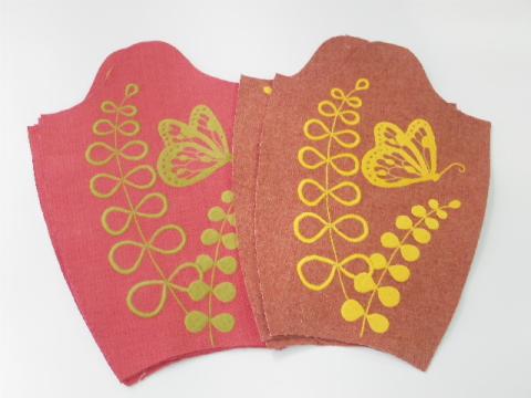 《蝶と草花刺繍》バッグパターン