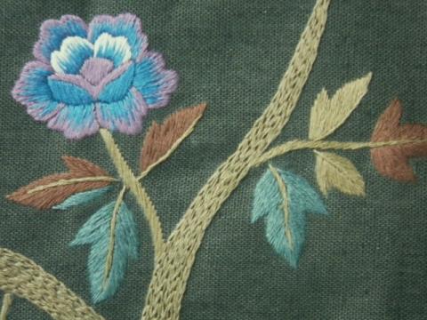 薔薇とフリージア刺繍