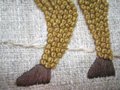 ラクダの刺繍