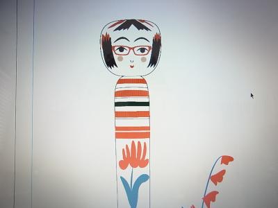 メガネこけし