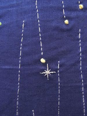 手刺繍、宇宙