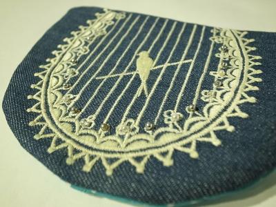 鳥かご刺繍