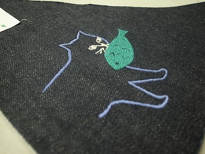 ねこ刺繍