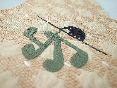 アリクイ刺繍