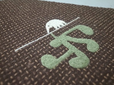 アリクイ刺繍