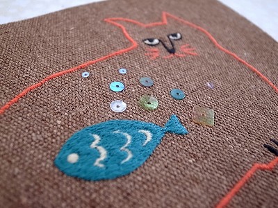 ボス猫刺繍