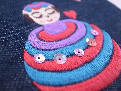 コマちゃん刺繍
