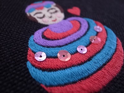 コマちゃん刺繍