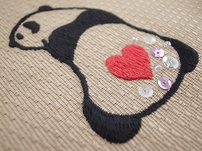パンダ刺繍