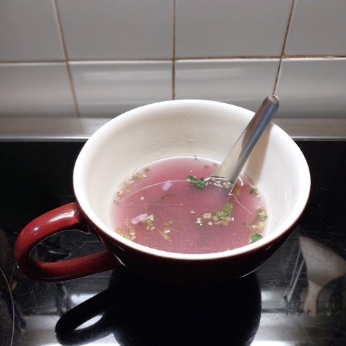 紫芋のスープのフリーズドライ