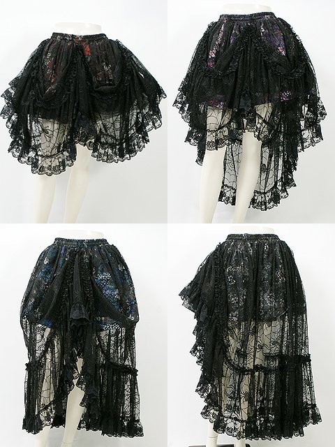 qutie frash メッシュロンスカ 白 QutieFrash/キューティーフラッシュ 9791-SK 蜘蛛メッシュロング