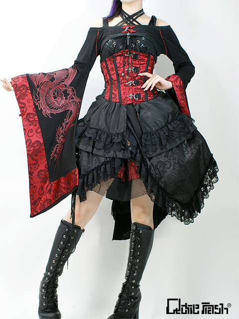 QutieFrash キューティーフラッシュ 蜘蛛メッシュスカート Qutiefrash》 蜘蛛メッシュロングスカート 9657-SK | TyCHEMaria