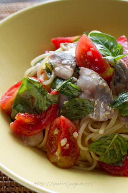 20110720鯵の酢〆とトマトの冷たいパスタ-3.jpg