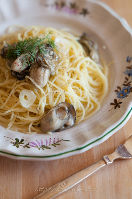20111116 牡蠣のオイル漬けのパスタ-3.jpg