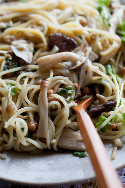 20120514 茸のオイルマリネと納豆のパスタ-3.jpg