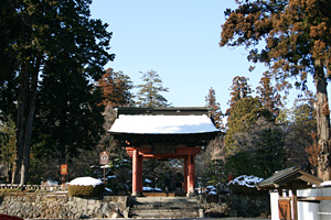雪化粧の恵林寺(2012年)