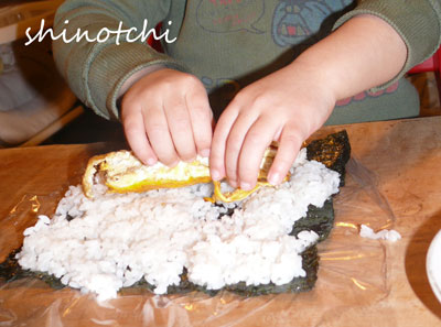 節分 子ども 親子 恵方巻き 手作り