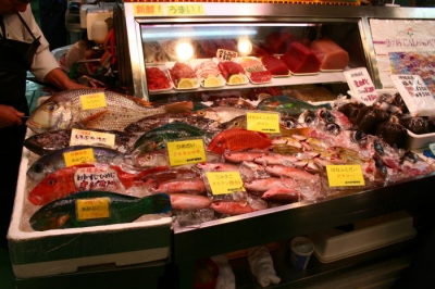 市場の魚