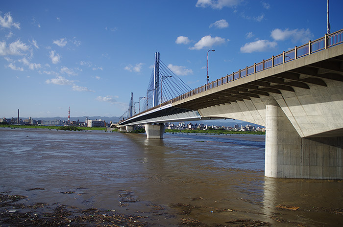 台風18号 淀川 城北大橋