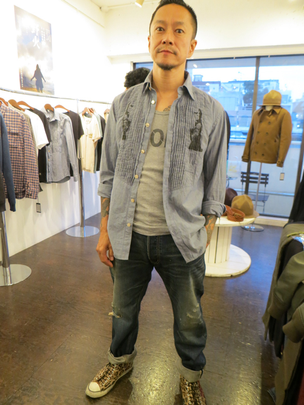 GAVIAL / PIN TUCK CHAMBRAY SHIRTS(PRINTͭPRINT̵) gavial¼ã