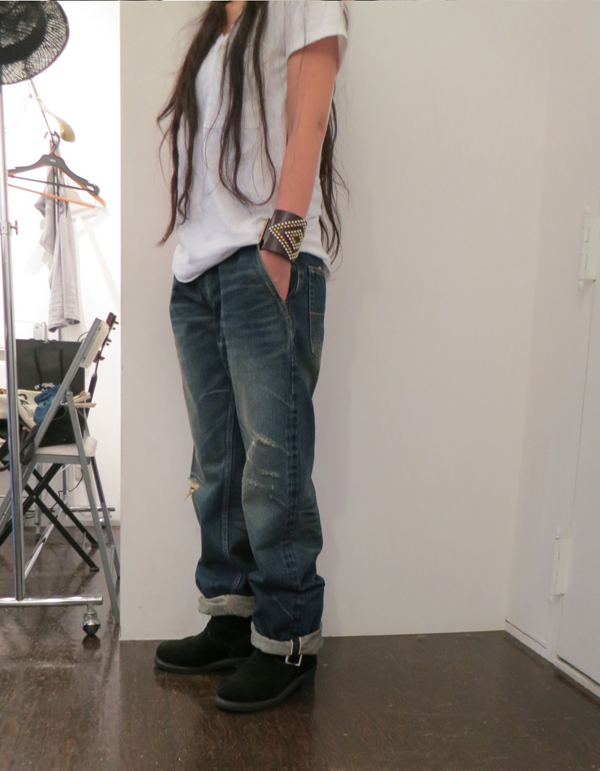 GAVIAL / NEW WIDE DENIM PANTS(OWN WASH)(USED) gavial中村達也