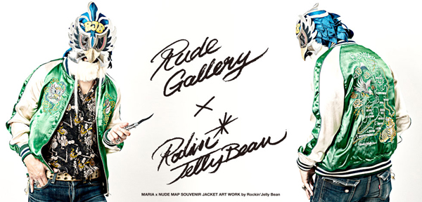 MARIA×NUDE MAP SOUVENIR JACKET<ART WORK by Rockin Jelly Bean>