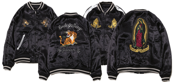 RUDE GALLERY タイガー&マリア スカジャン オールブラック 本店限定 RUDE GALLERY STONED TIGER x MARIA SOUVENIR JACKET | RUDO-WEB