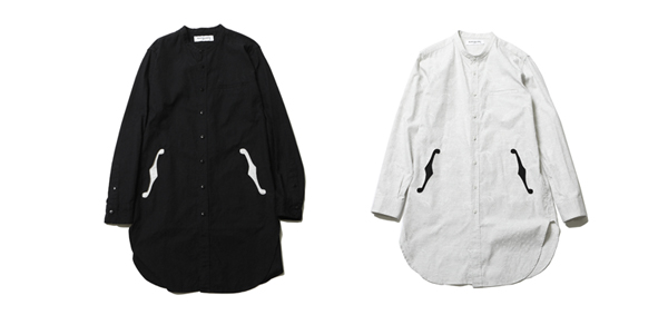 ルードギャラリー 2019aw バンドカラー エフホール ロングシャツ サイズ4 ルードギャラリー 2019aw バンドカラー エフホール ロングシャツ