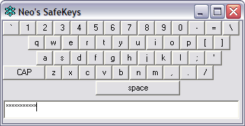 Neo's SafeKeysの入力画面
