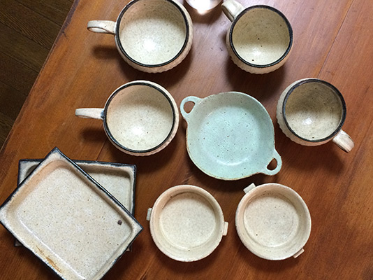 吉沢寛郎 アンティーク調 スープカップ 2個 吉沢寛郎 アンティーク調